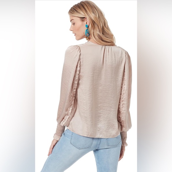 Sam Edelman Varick V-Neck Satin Blouse Size Medium - Picture 4 of 9